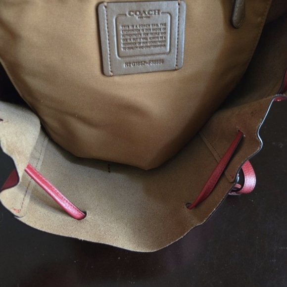 Coach Red Leather Backpack - Picture 10 of 13